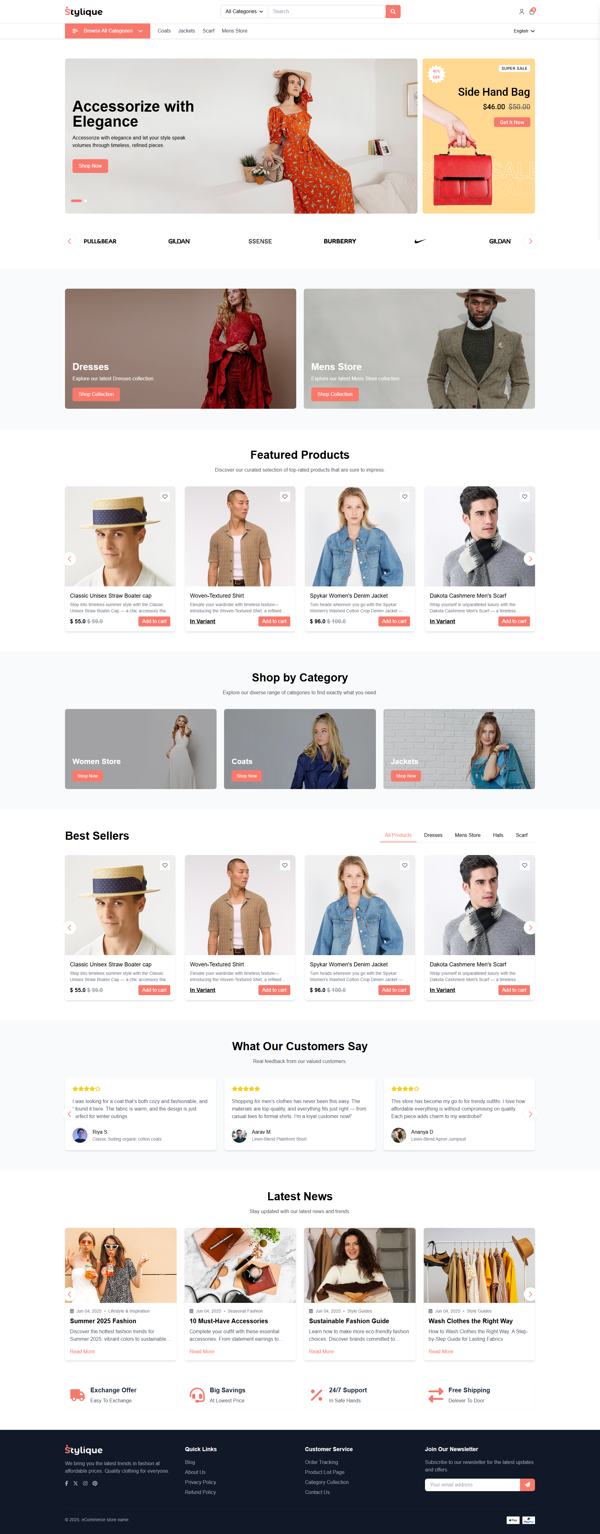 Stylique Theme Full Page