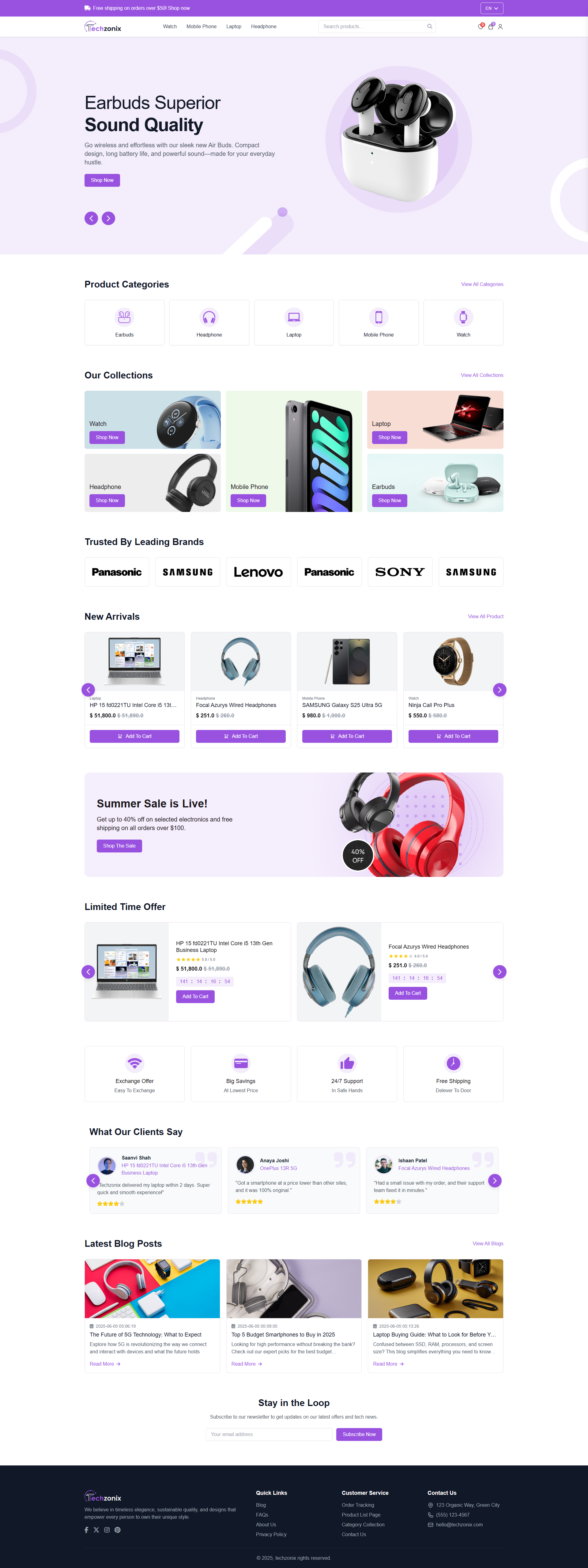 TechZonix Theme Full Page
